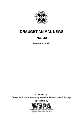 DRAUGHT ANIMAL NEWS No. 43 December 2005