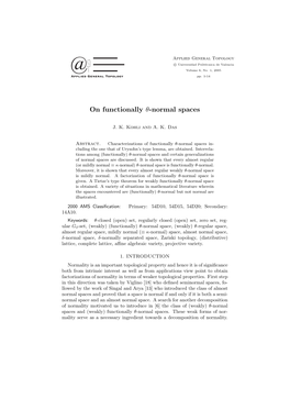 On Functionally Θ-Normal Spaces