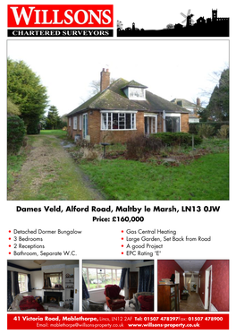 Dames Veld, Alford Road, Maltby Le Marsh, LN13 0JW