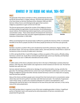 Genocide of the Herero and Nama, 1904-1907