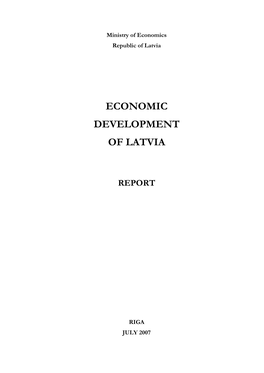 Economic Development of Latvia