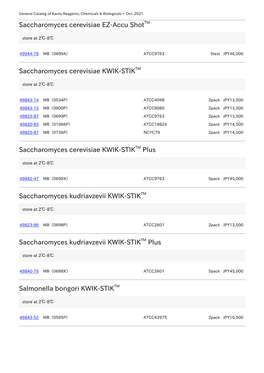 Saccharomyces Cerevisiae EZ-Accu Shottm