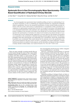 Based Quantification of Hydrolyzed Urinary Steroids