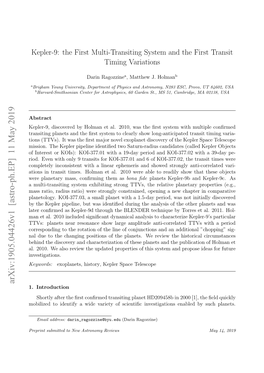 Kepler-9: the First Multi-Transiting System and the First Transit Timing Variations