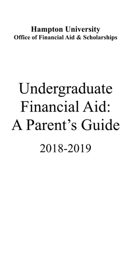 Undergraduate Financial Aid: a Parent's Guide