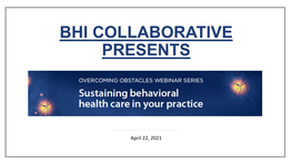 Bolstering Chronic Care Management with Behavioral Health Integration