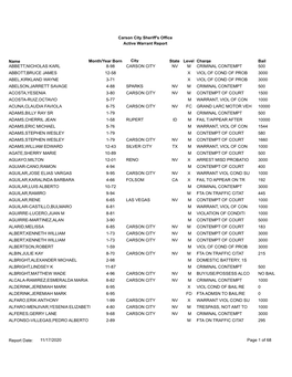 Active Warrants Report