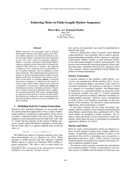Enforcing Meter in Finite-Length Markov Sequences