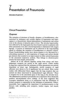 Presentation of Pneumonia