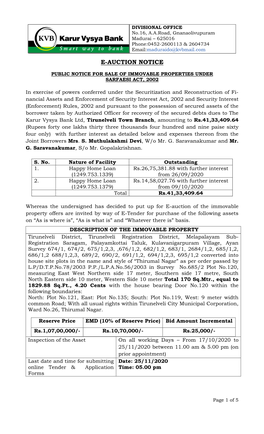 E-Auction Notice