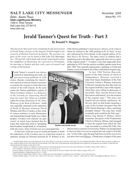 111 Salt Lake City Messenger: Jerald Tanner's Quest for Truth