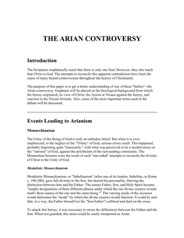 The Arian Controversy