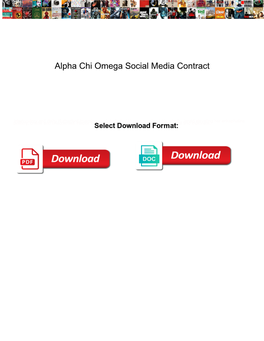 Alpha Chi Omega Social Media Contract