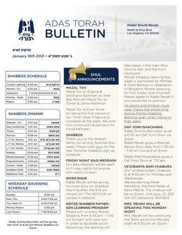 BULLETIN Los Angeles, CA 90035