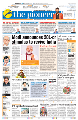 Modi Announces 20L-Cr Stimulus to Revive India