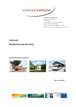 Endbericht Mobilitätskonzept Marchfeld Stand 22.01.2015