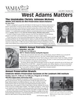 West Adams Matters