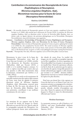 L'entomologiste Tome 64 (2008), Numéro 3