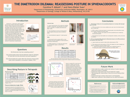 THE DIMETRODON DILEMMA: REASSESSING POSTURE in SPHENACODONTS Caroline P