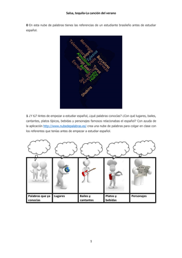 Salsa, Tequila-La Canción Del Verano 1 Palabras Que Ya Conocías Lugares
