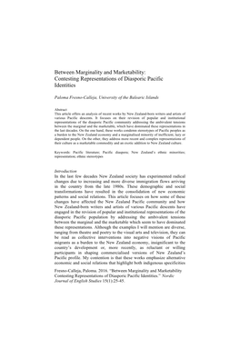 Contesting Representations of Diasporic Pacific Identities