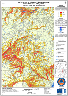 Amenaza Por Deslizamientos E Inundaciones Departamento De Chimaltenango Municipio De San Andrés Iztapa