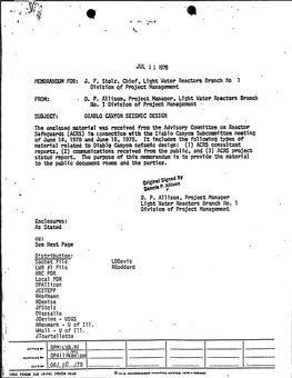 Diablo Canyon Seismic Design