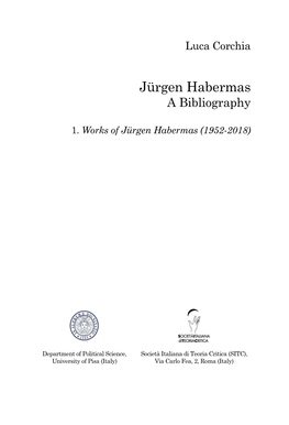 Jürgen Habermas a Bibliography