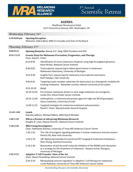 2011 MRA Retreat Agenda