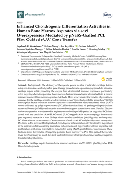 Enhanced Chondrogenic Differentiation Activities in Human