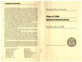 1988 Commencement Program