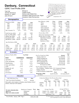 Danbury, Connecticut CERC Town Profile 2009