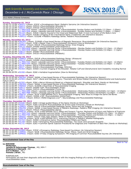 Musculoskeletal Radiology