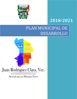 2018-2021 Plan Municipal De Desarrollo
