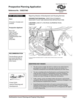 Prospective Planning Application