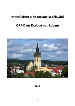 Místní Akční Plán Rozvoje Vzdělávání ORP Dvůr Králové Nad Labem