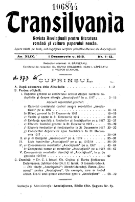 Revista Hsociafiunii Pentru Literatura Română Si Cultura Poporului Român