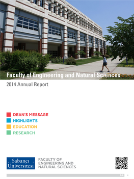 Faculty of Engineering and Natural Sciences 2014 Annual Report