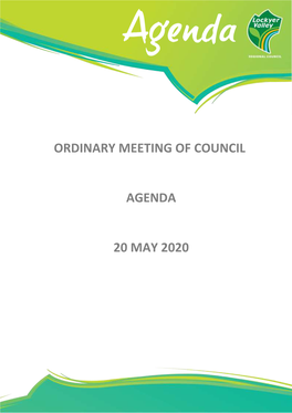 Agenda of Ordinary Council