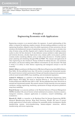 Engineering Economics with Applications Zahid A