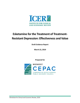 Resistant Depression: Effectiveness and Value