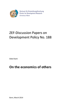 ZEF-Discussion Papers on Development Policy No. 188 on the Economics of Others