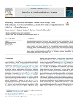 Estimating Crown Conch (Melongena Corona)