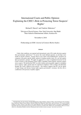 International Courts and Public Opinion: Explaining the CJEU's