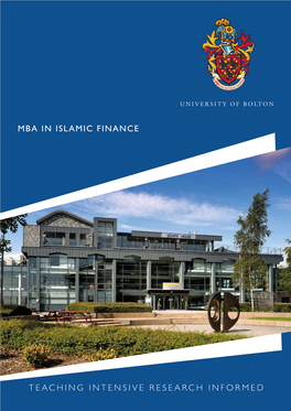 Mba in Islamic Finance Teaching Intensive Research Informed