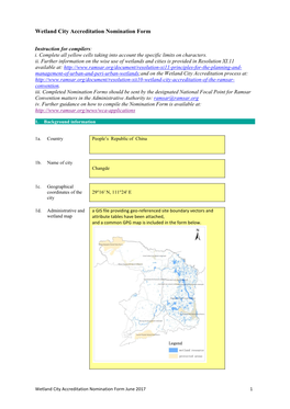 Wetland City Accreditation Nomination Form