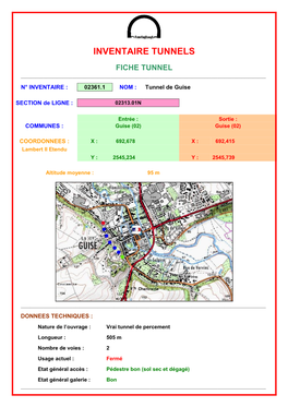 Inventaire Tunnels