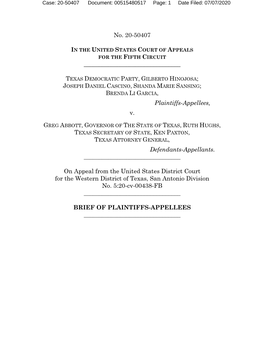 Plaintiffs-Appellees' Appellate Brief