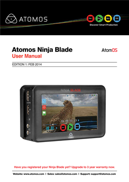 Atomos Ninja Blade User Manual