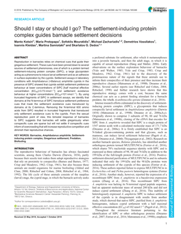 The Settlement-Inducing Protein Complex Guides Barnacle Settlement Decisions